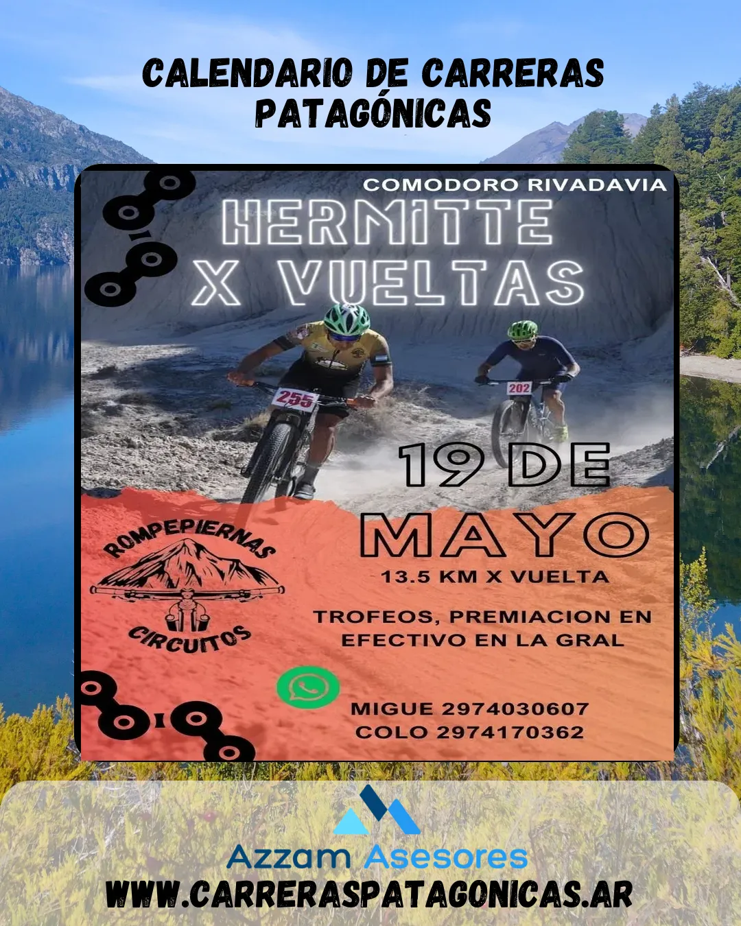 Flyer de Hermitte X Vueltas 2024