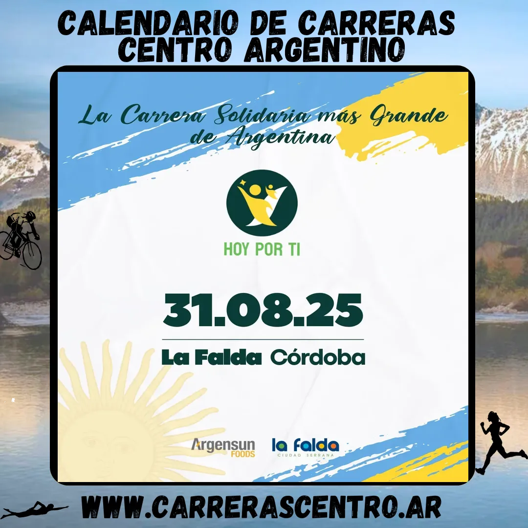 Flyer de Hoy por Ti – La Falda 2025