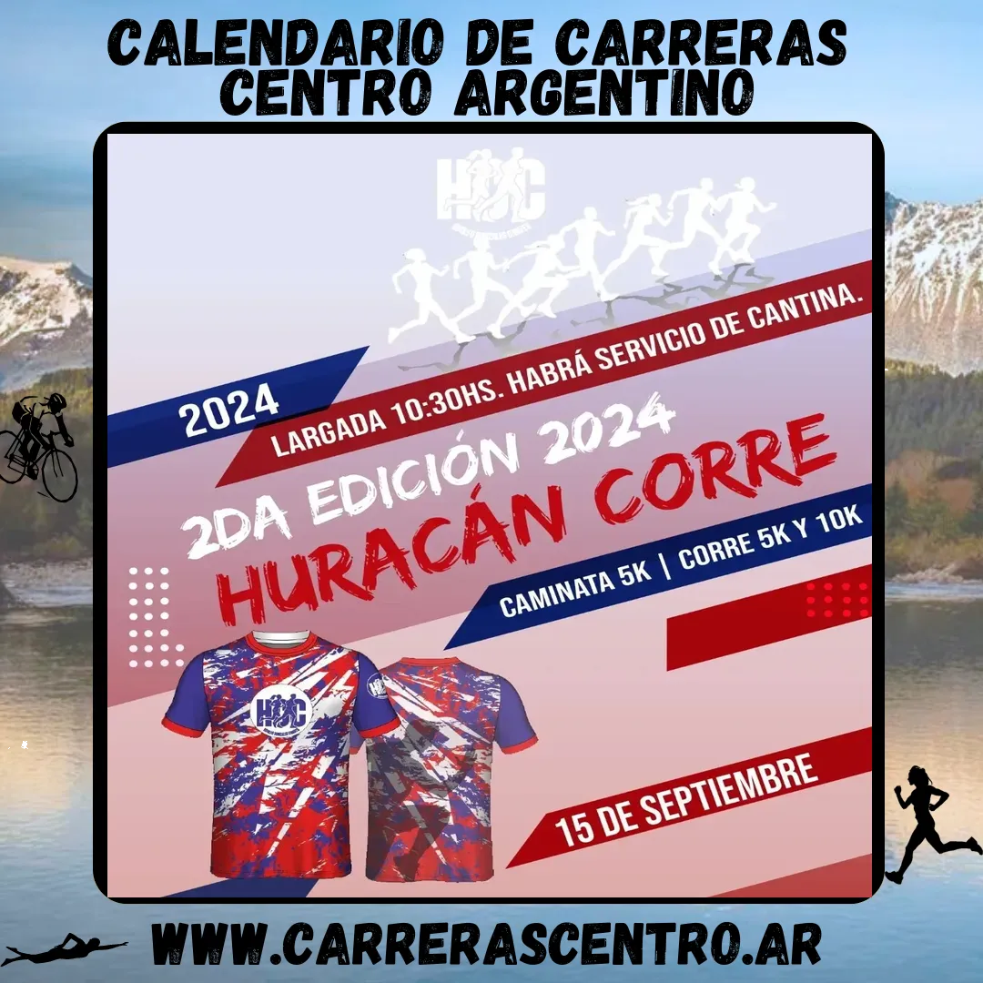 Flyer de Huracán Corre 2024