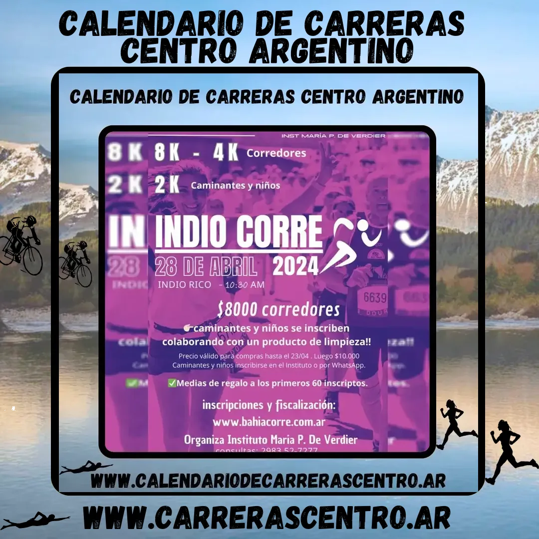 Flyer de Indio Corre 2024
