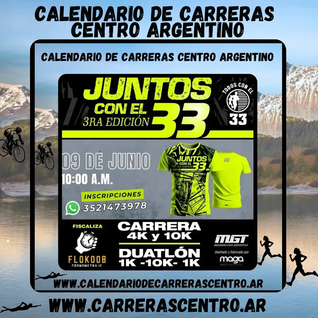 Flyer de Juntos con el 33 2024