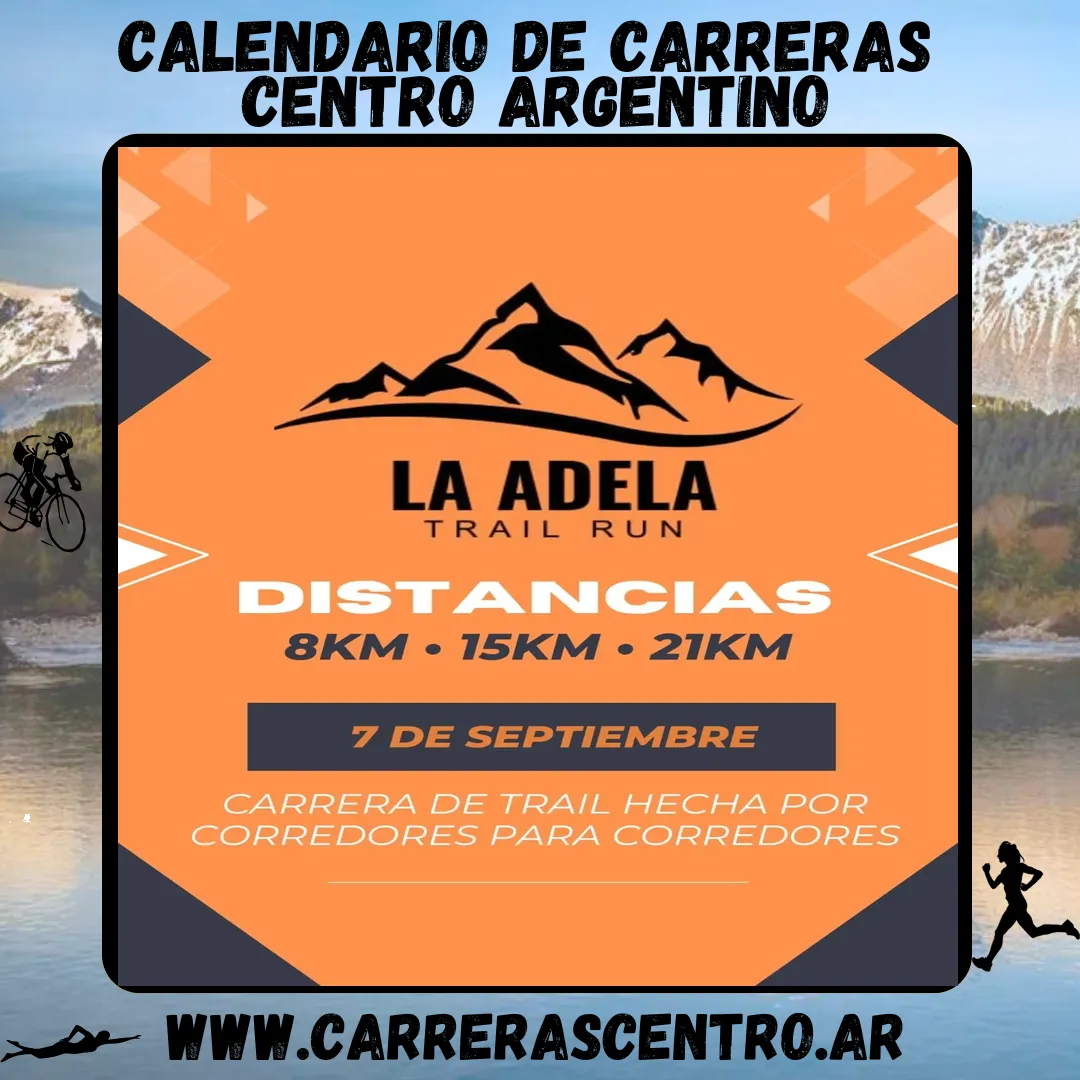 Flyer de La Adela Trail Run 2025