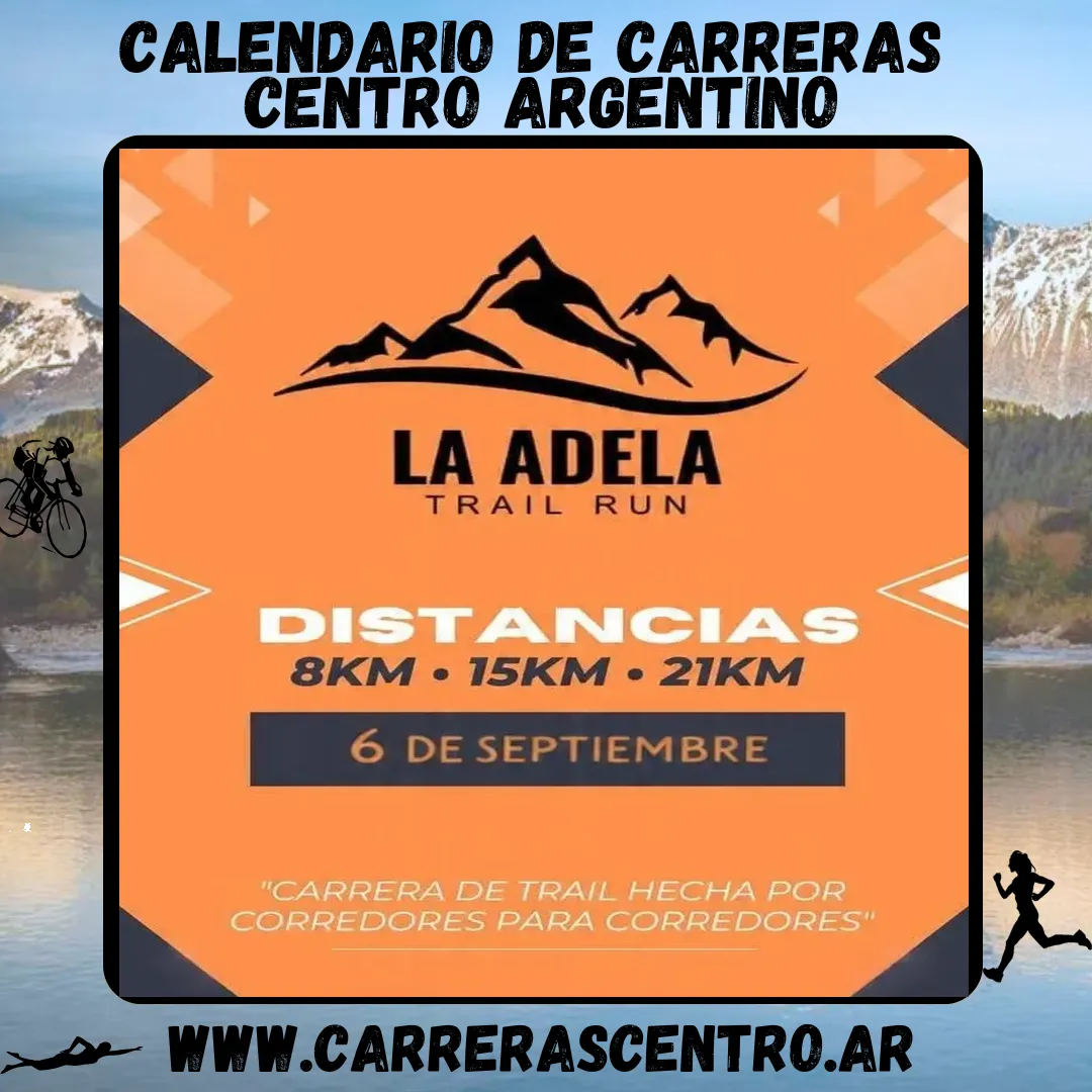 Flyer de La Adela Trail Run 2026