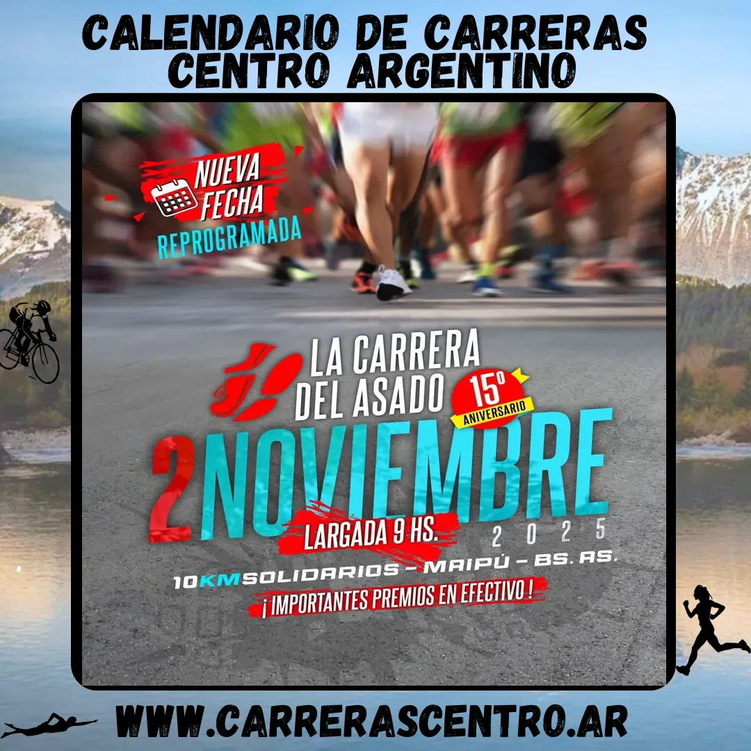 Flyer de La Carrera del Asado 2025