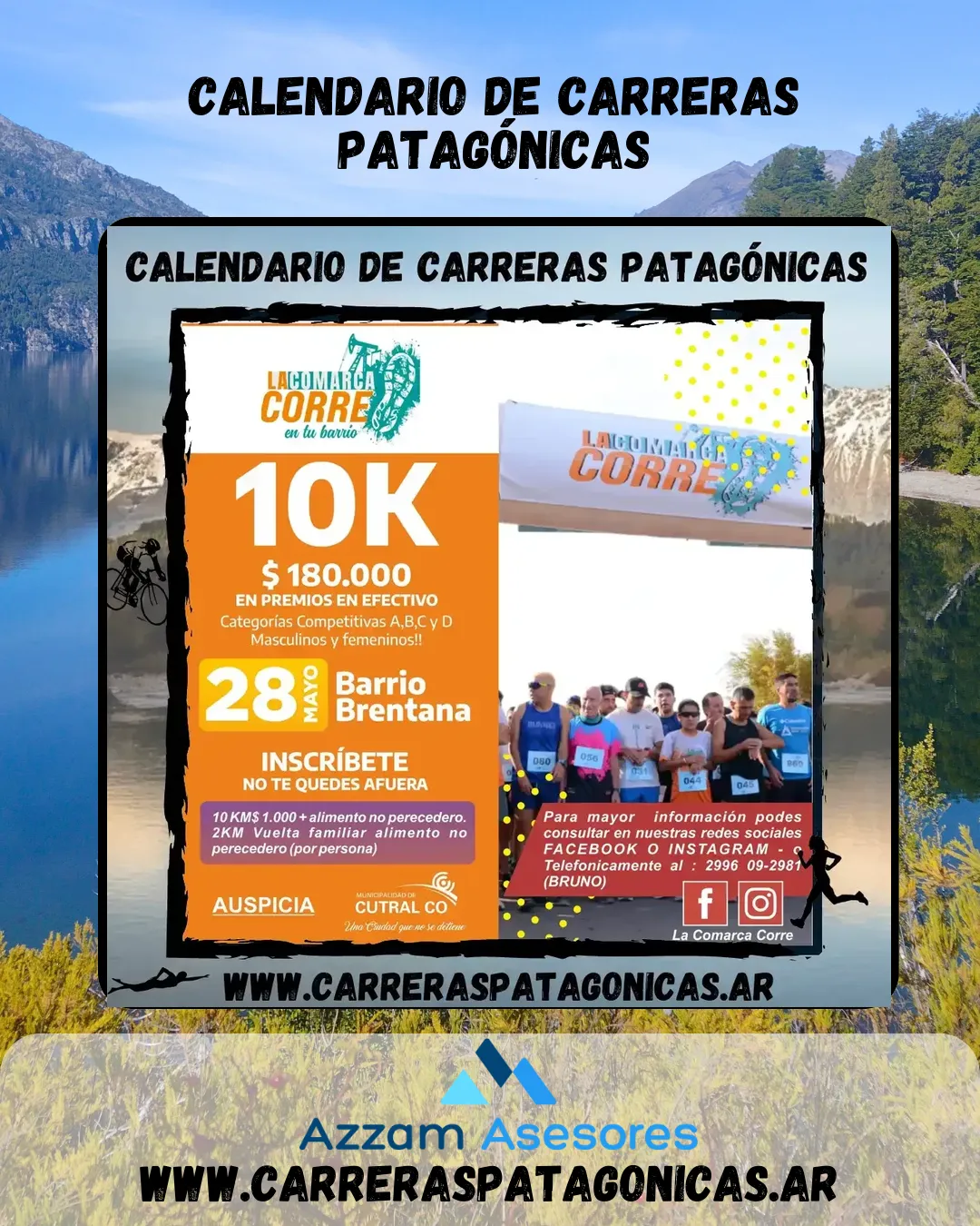 Flyer de La Comarca Corre en tu barrio 2023 – 2° fecha 2023
