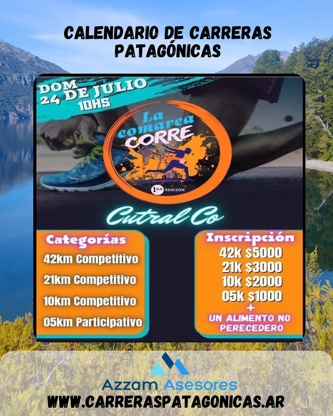 Flyer de LA COMARCA CORRE 2022