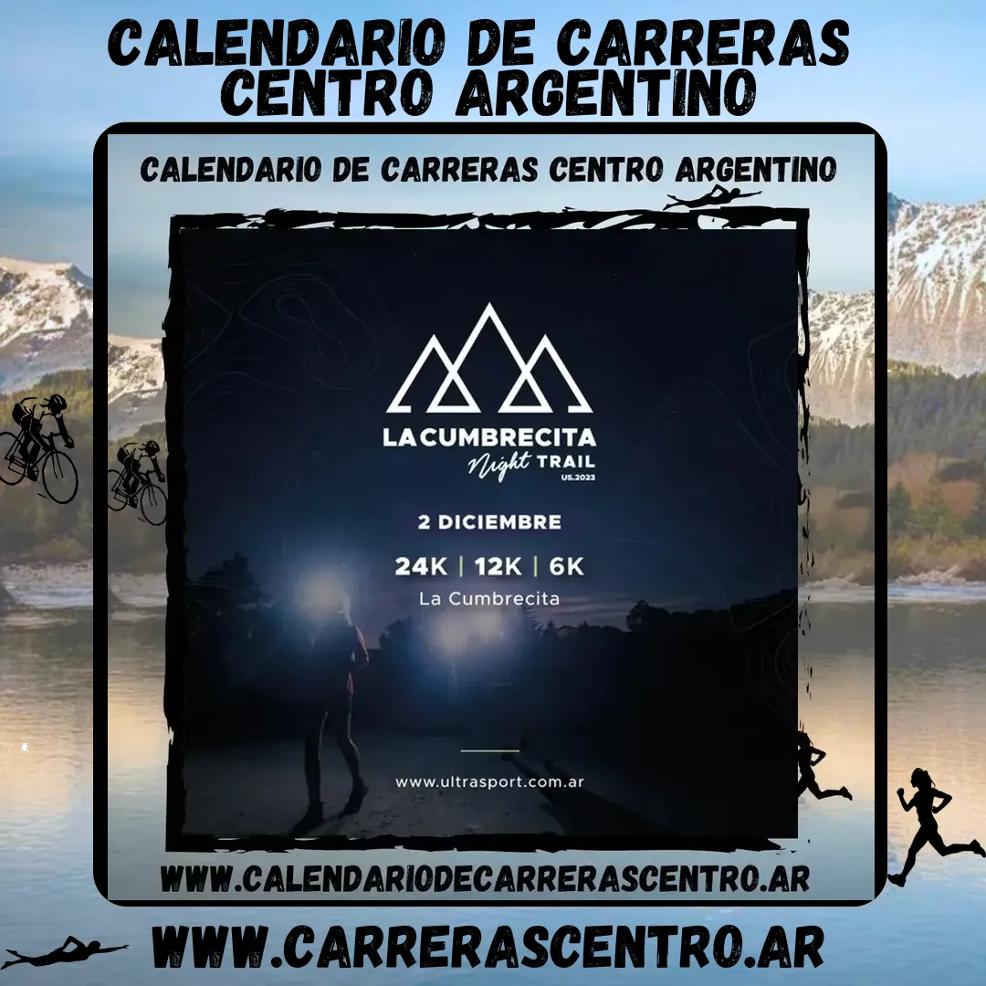 Flyer de La Cumbrecita Night Trail 2023