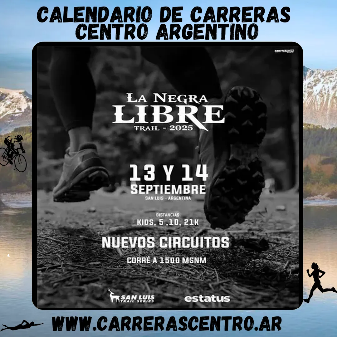 Flyer de La Negra Libre Trail 2025