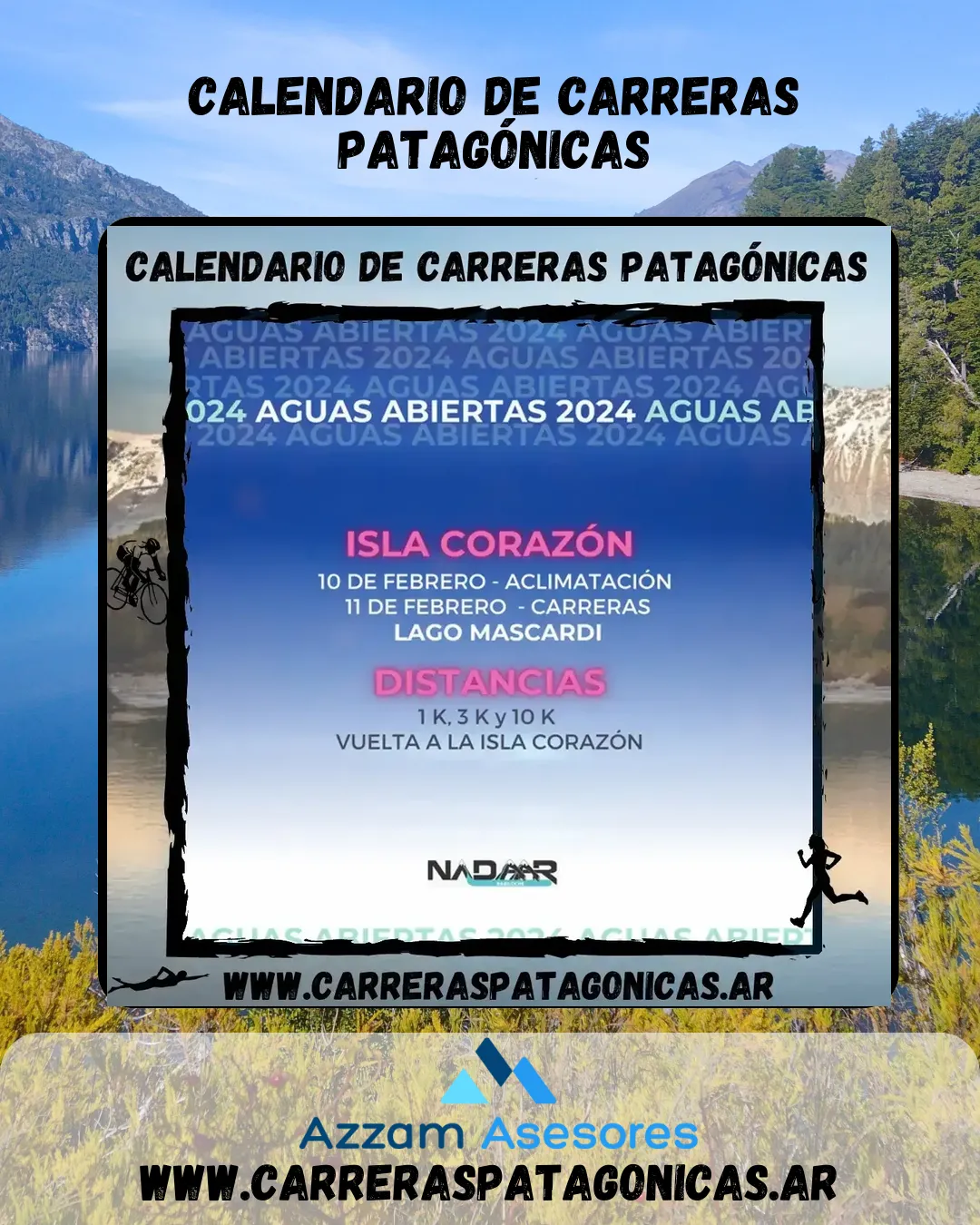 Flyer de La vuelta a la Isla Corazón 2024