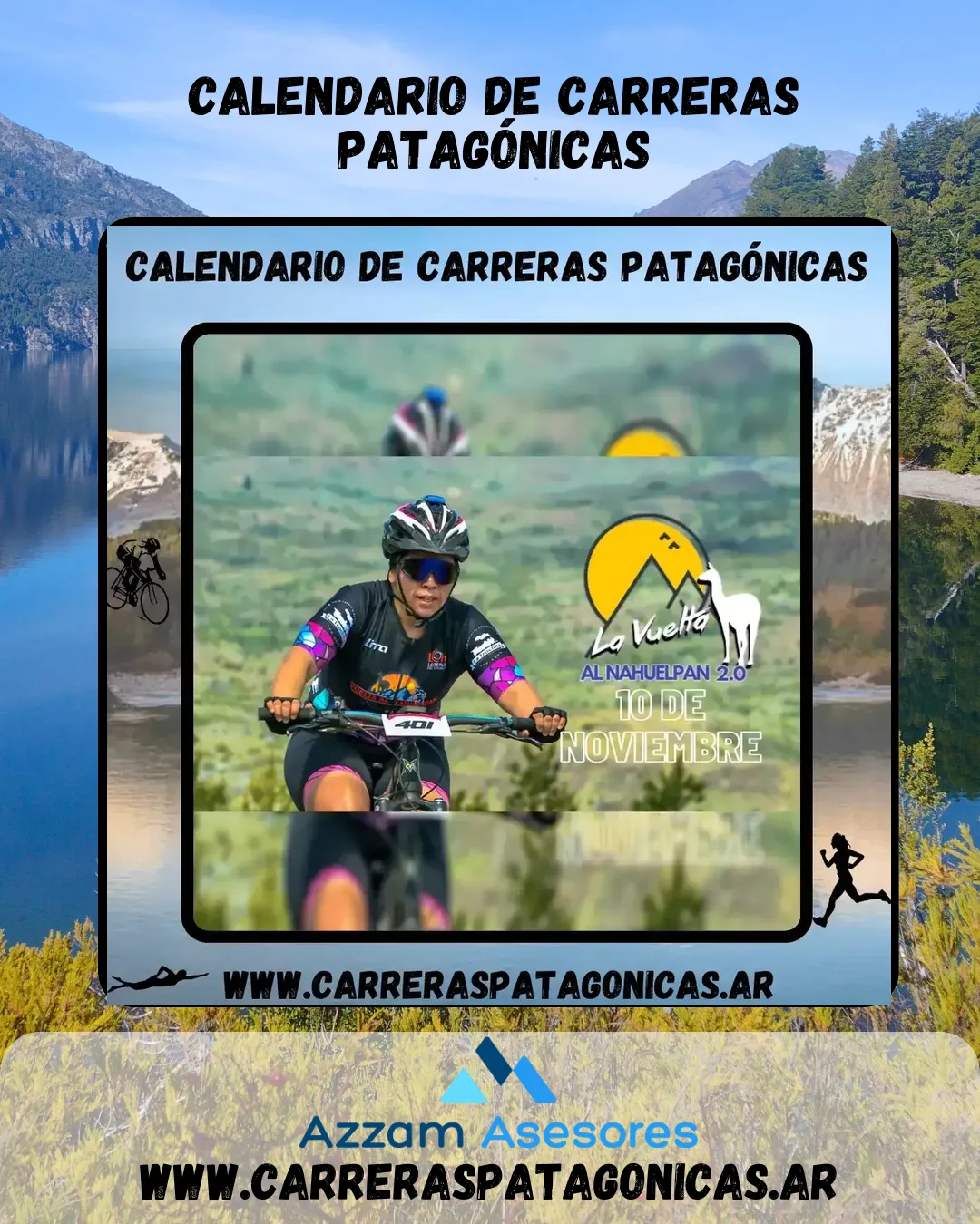 Flyer de La Vuelta al Nahuelpan 2024