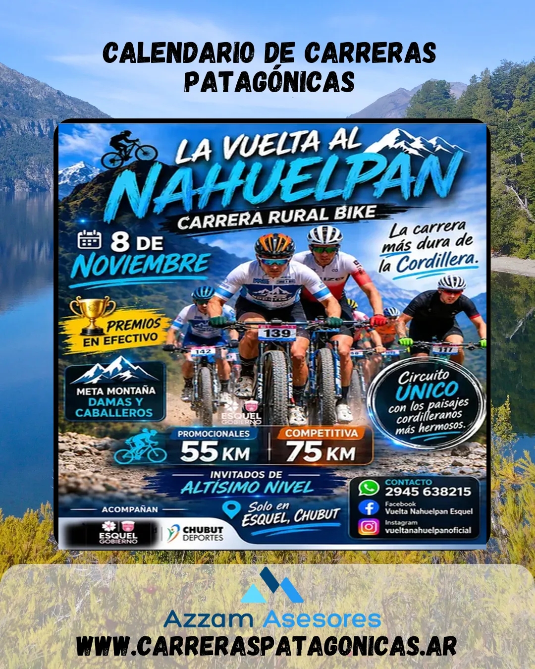 Flyer de La Vuelta al Nahuelpan 2026