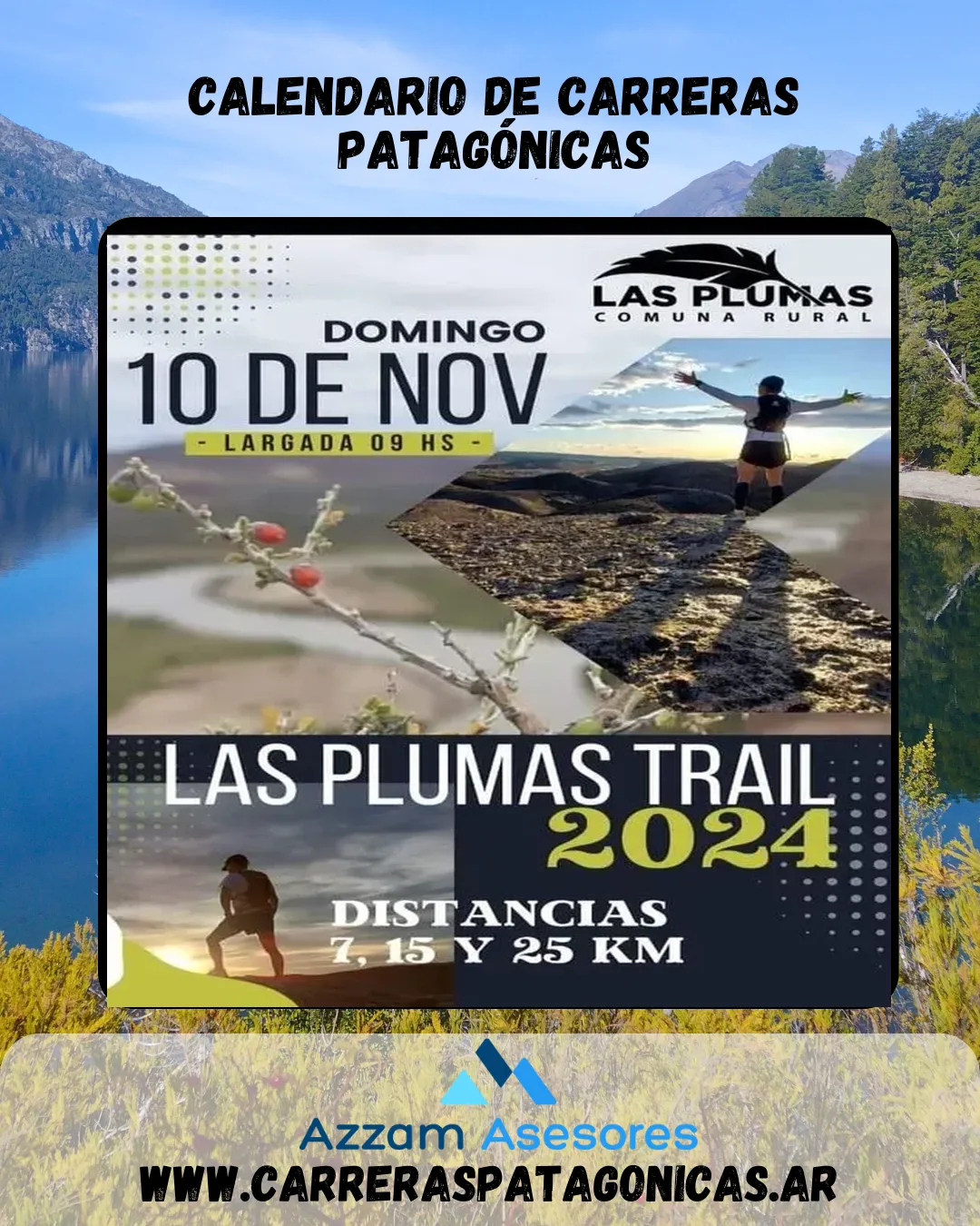 Flyer de Las Plumas Trail 2024