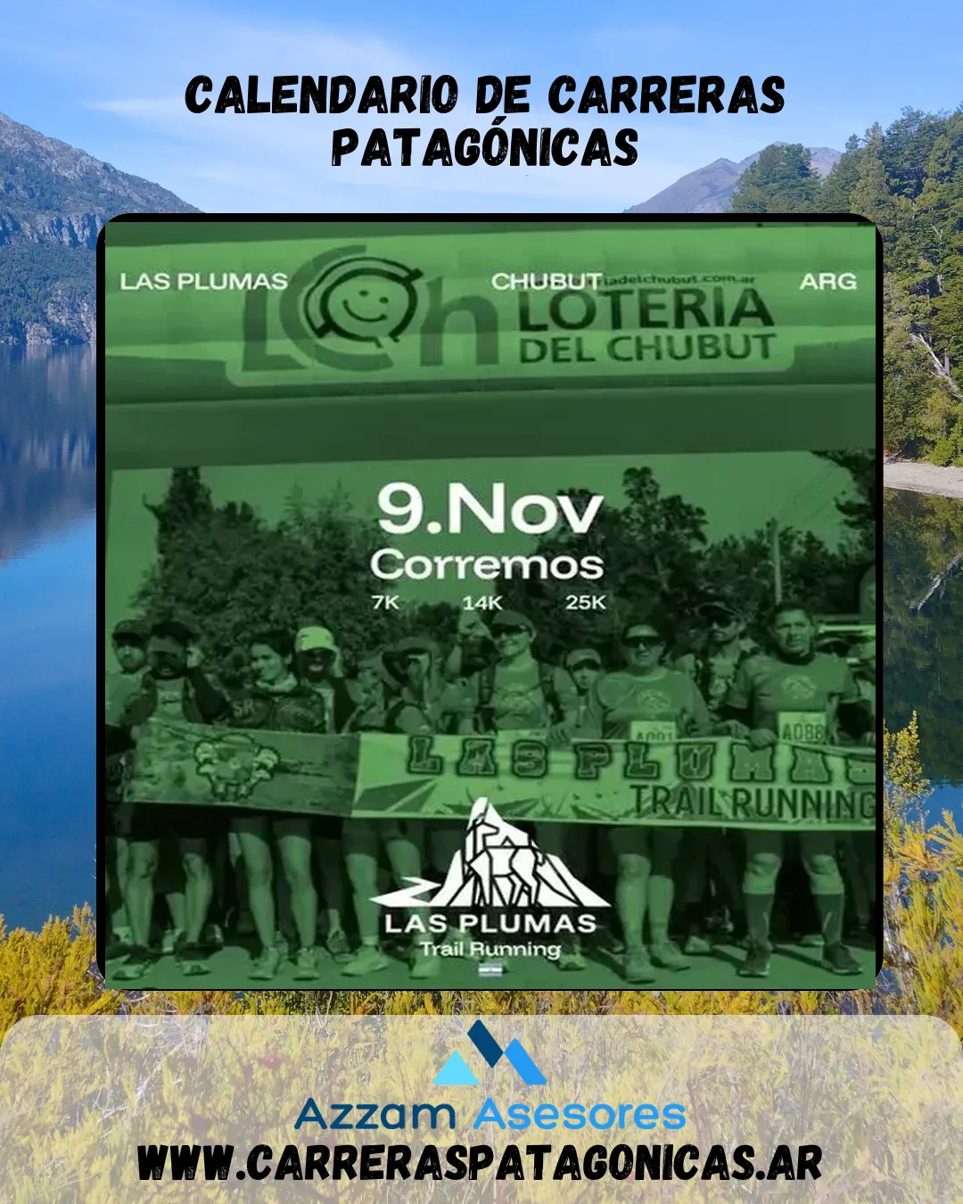 Flyer de Las Plumas Trail 2025