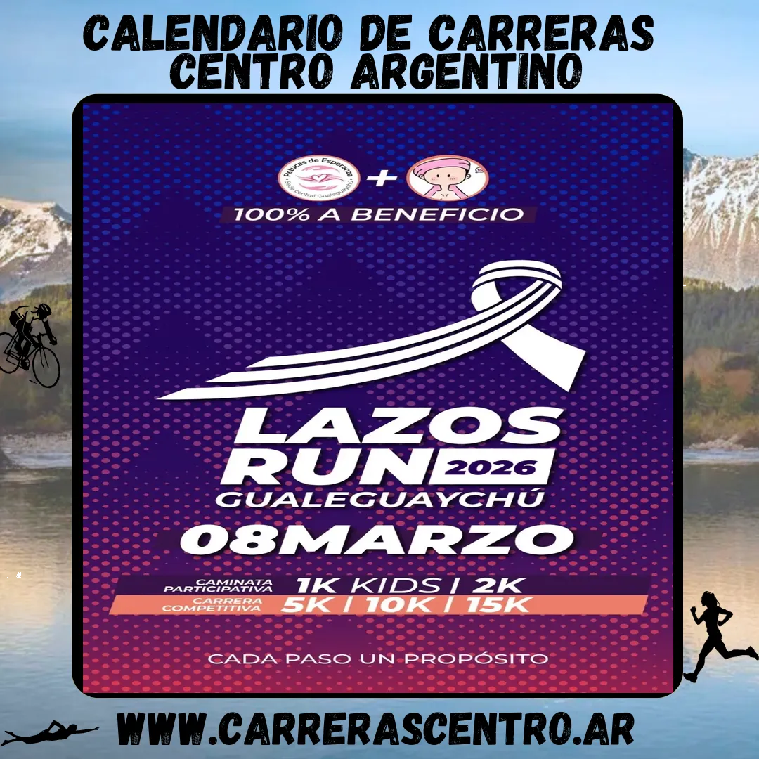 Flyer de Lazos Run 2026