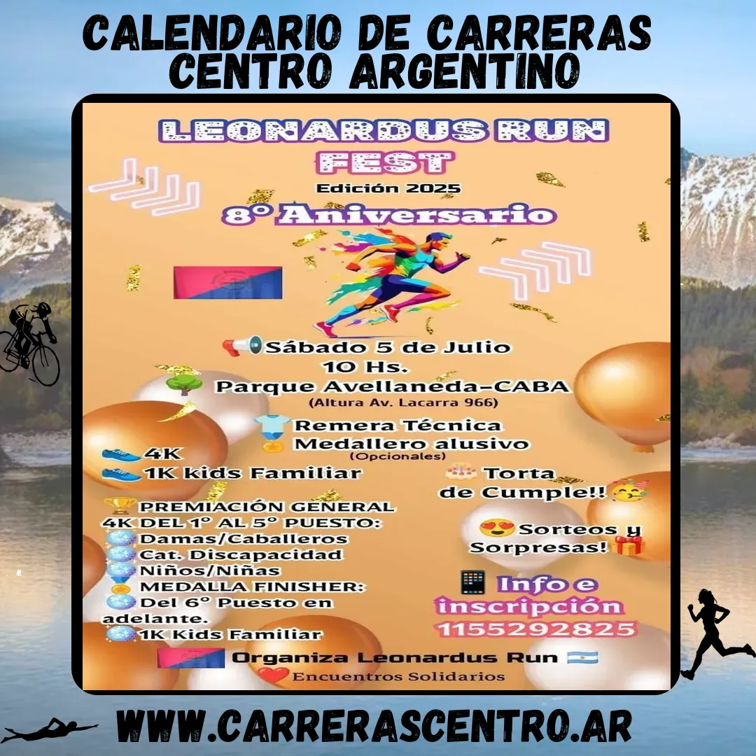 Flyer de Leonardus Run Fest 2025