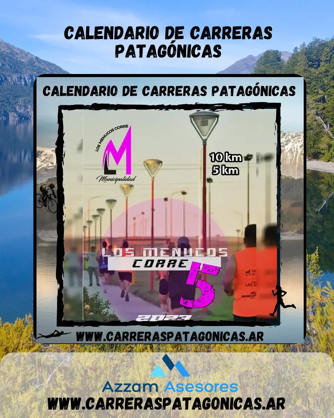Flyer de Los Menucos Corre 2023