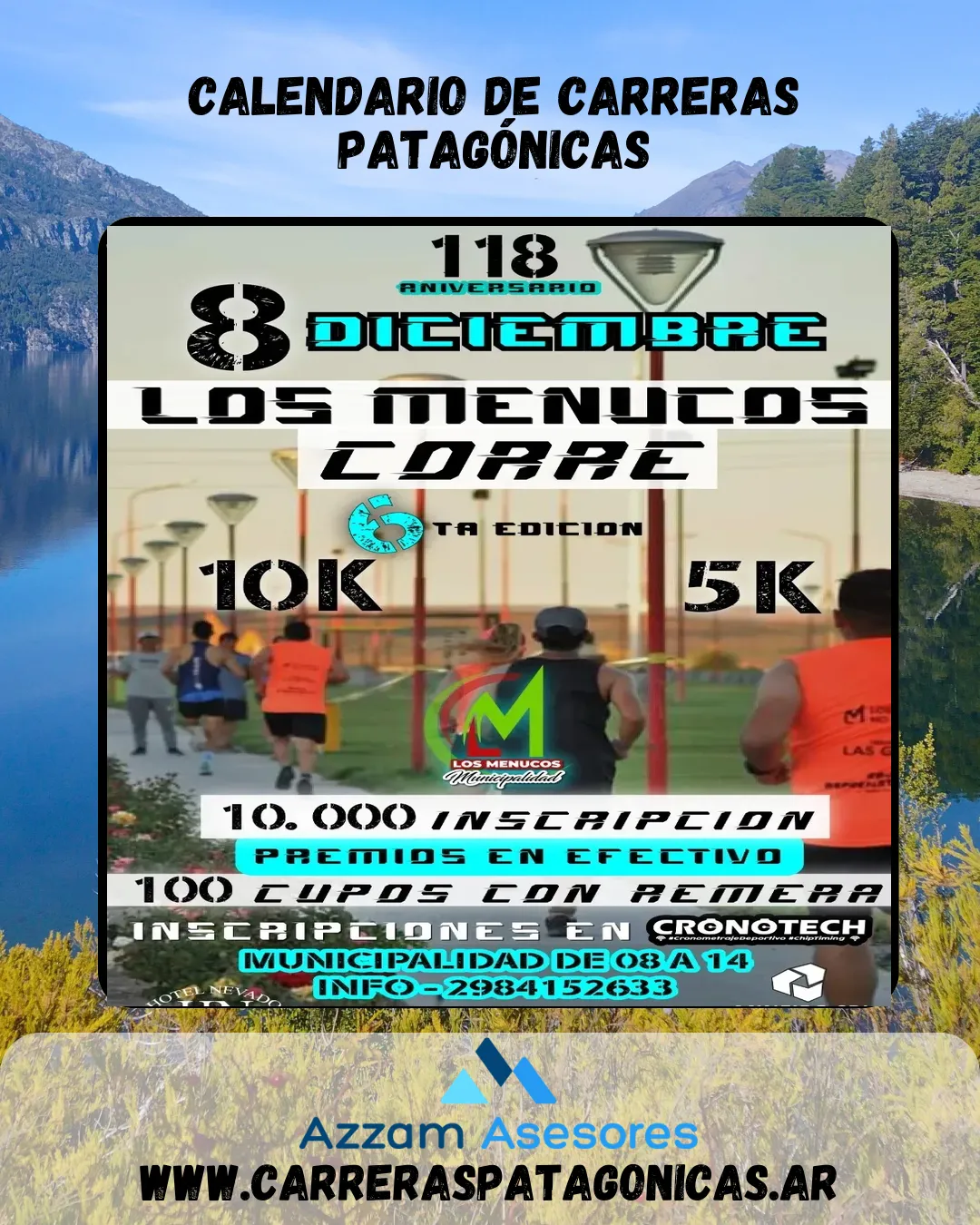 Flyer de Los Menucos Corre 2024