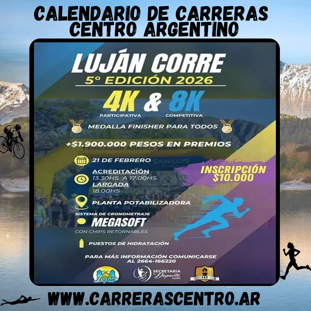 Flyer de Luján Corre 2026