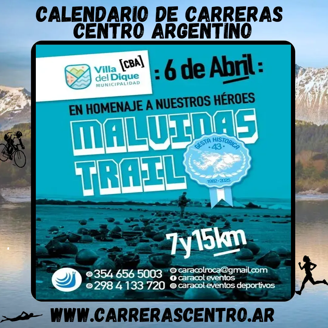 Flyer de Malvinas Trail 2025