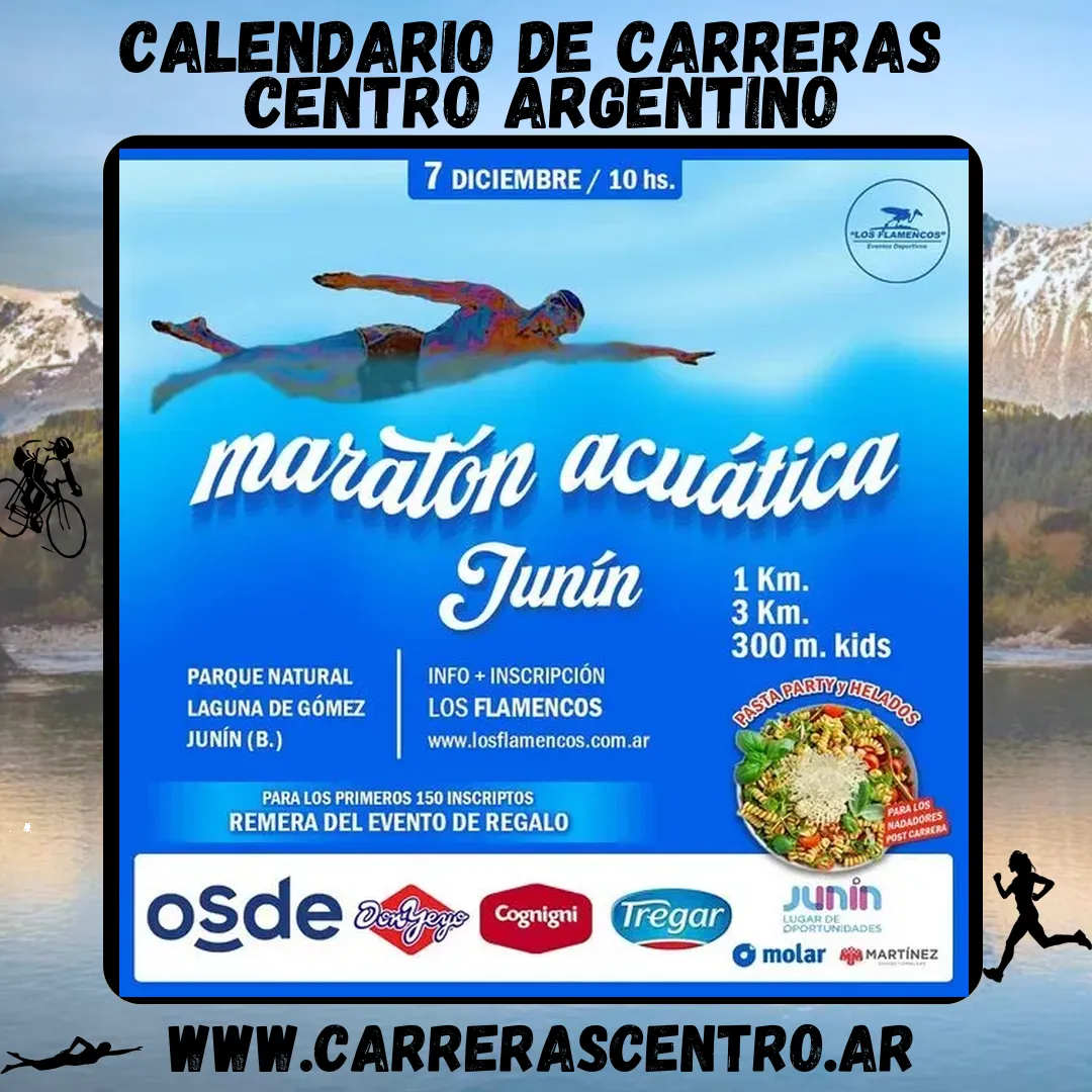Flyer de Maratón Acuática Junín 2025