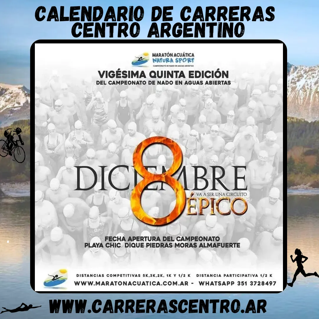 Flyer de Maratón Acuática Natura Sport 2024