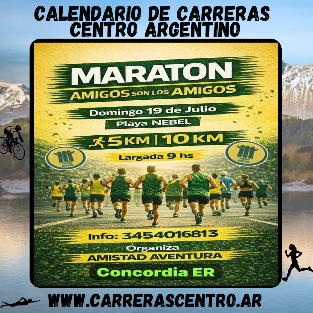 Flyer de Maratón Amigos son los Amigos 2026