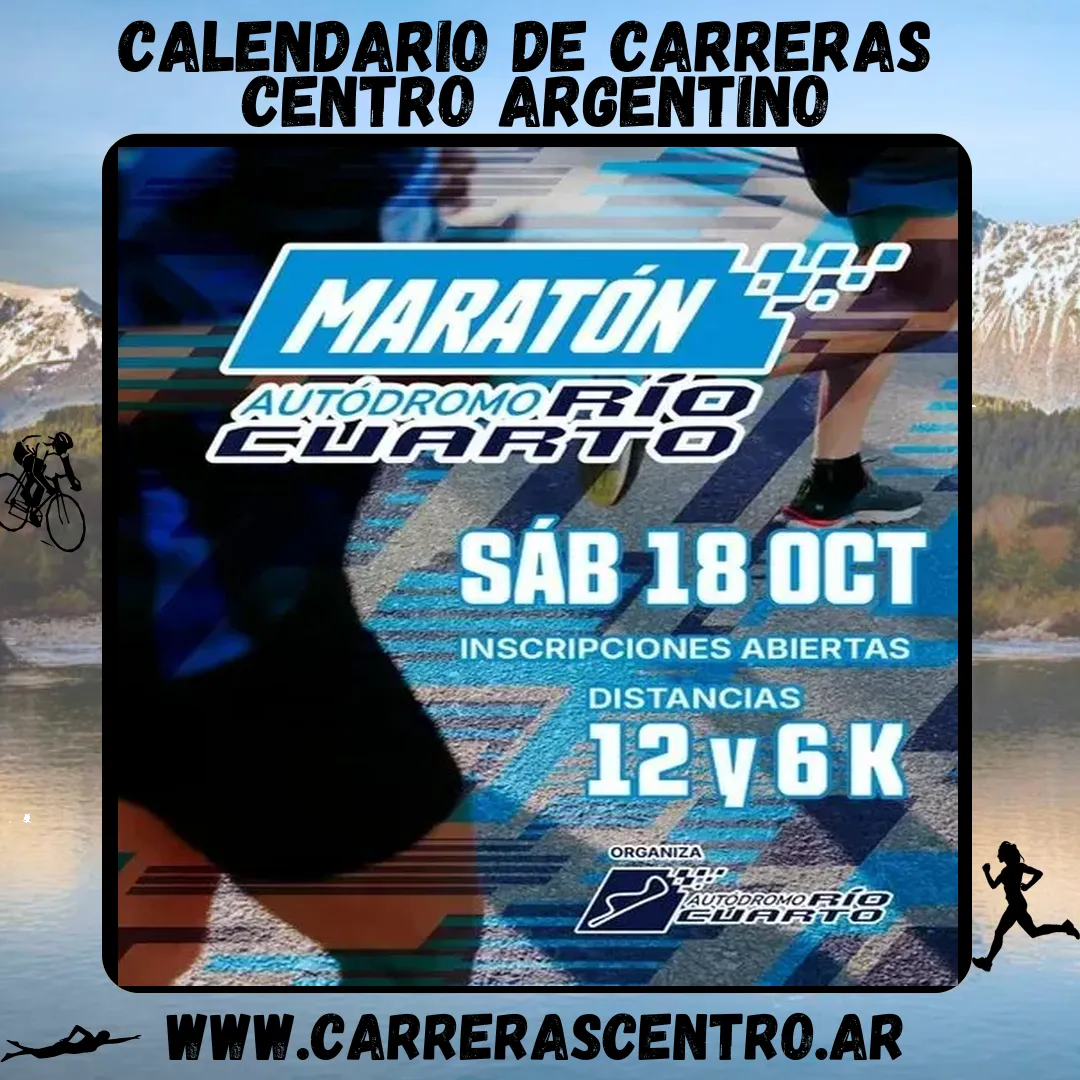Flyer de Maratón Autódromo Río Cuarto 2025