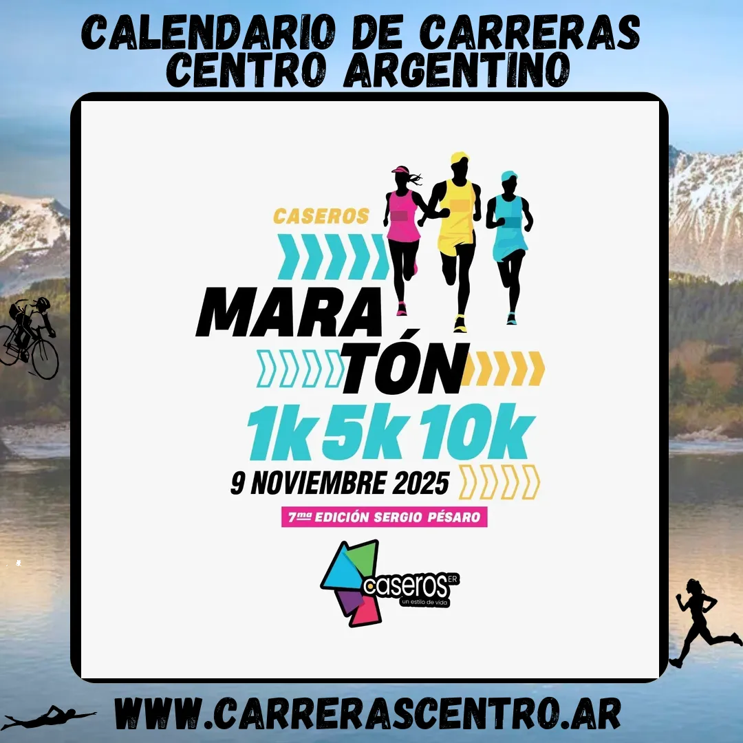 Flyer de Maratón Caseros 2025
