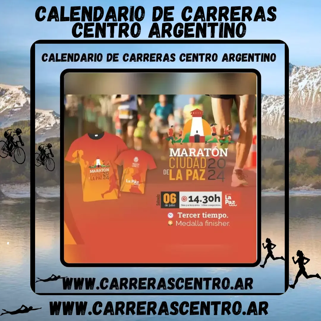 Flyer de Maratón Ciudad de La Paz 2024