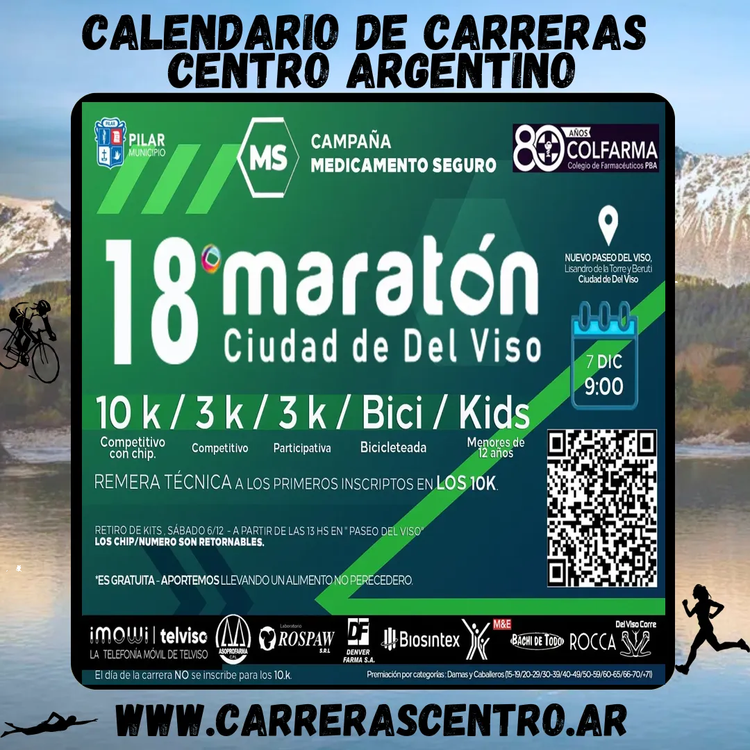 Flyer de Maratón Ciudad Del Viso 2025