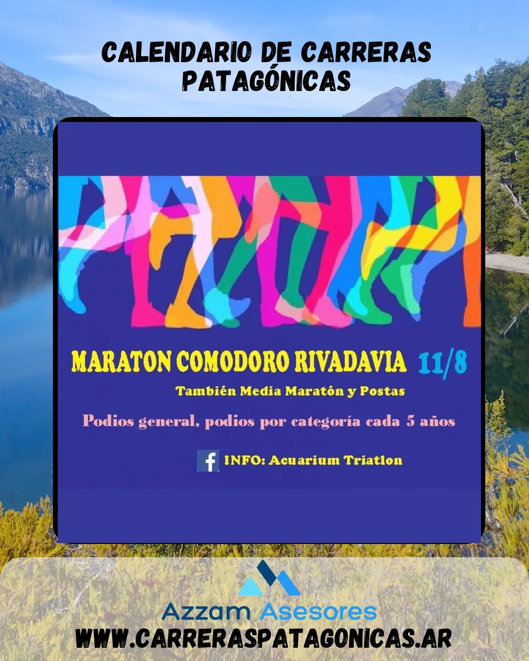 Flyer de Maratón Comodoro Rivadavia 2024