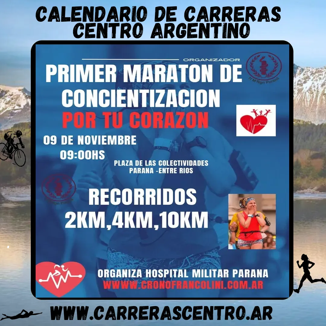 Flyer de Maratón de Concientización por tu Corazón 2025