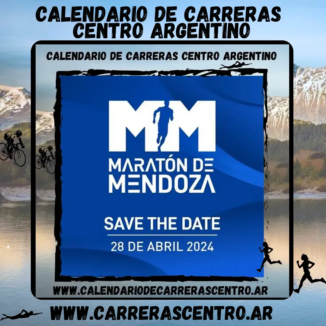 Flyer de Maratón de Mendoza 2024