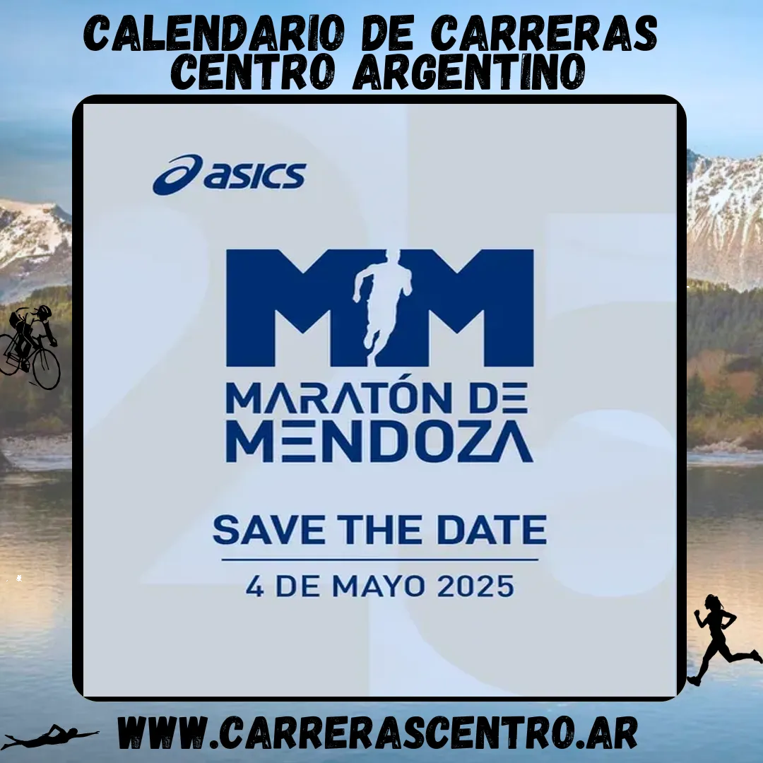 Flyer de Maratón de Mendoza 2025