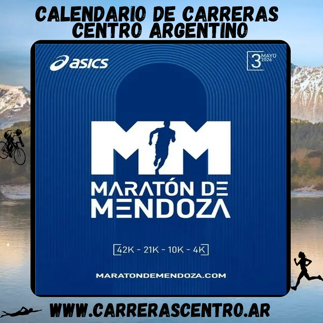 Flyer de Maratón de Mendoza 2026