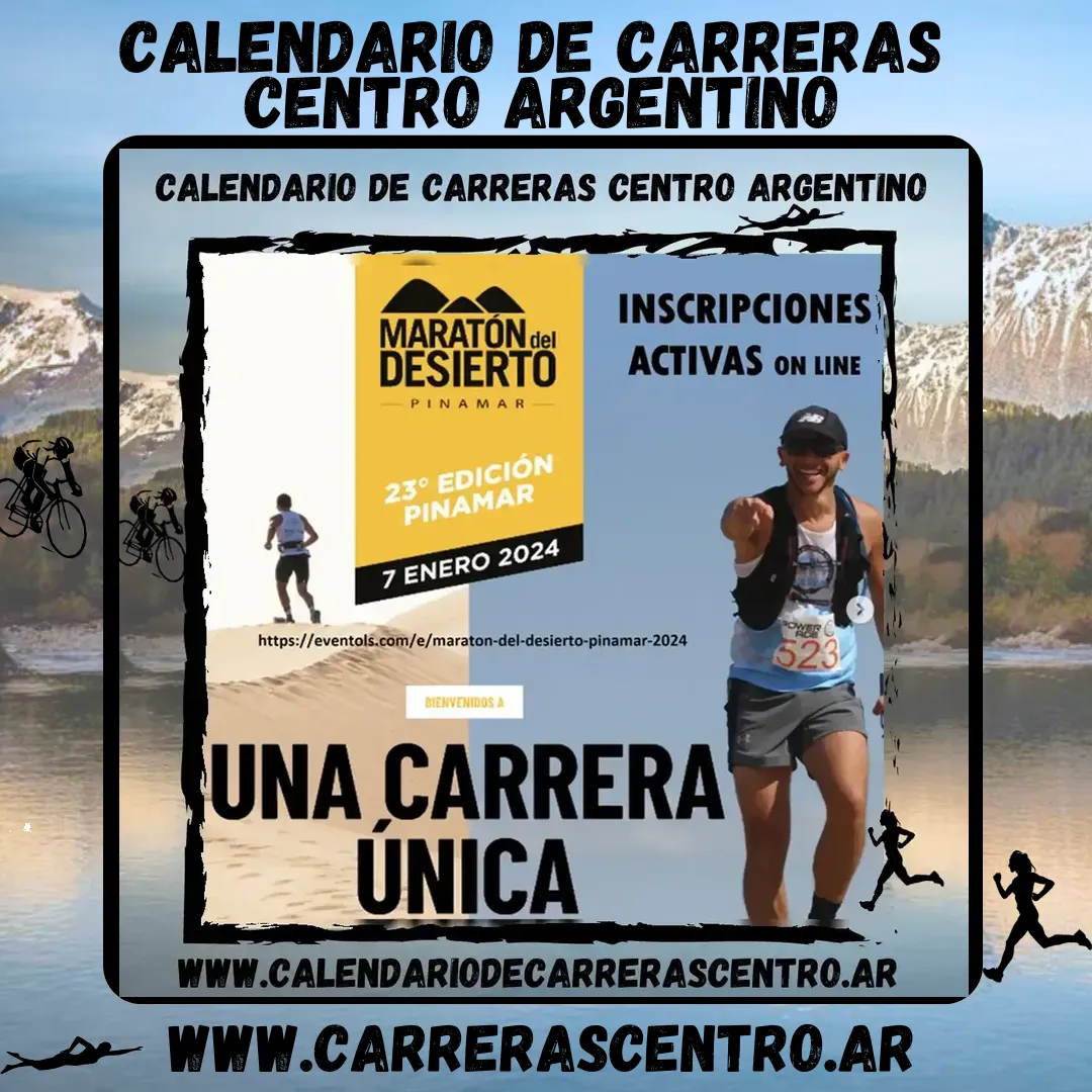 Flyer de Maratón del Desierto 2024
