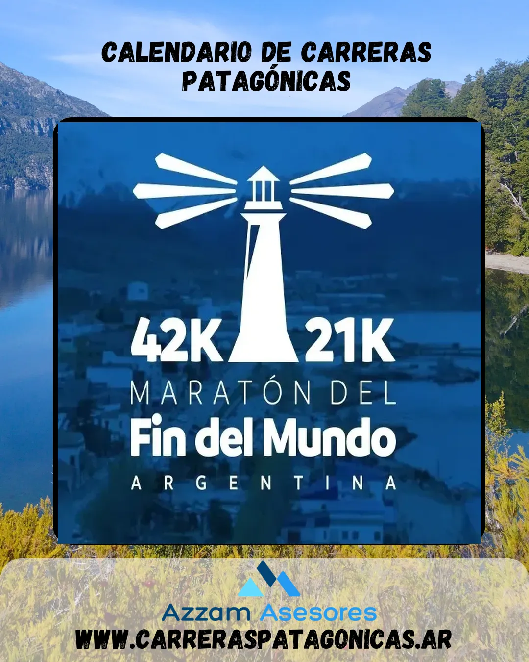 Flyer de Maratón del Fin del Mundo 2025