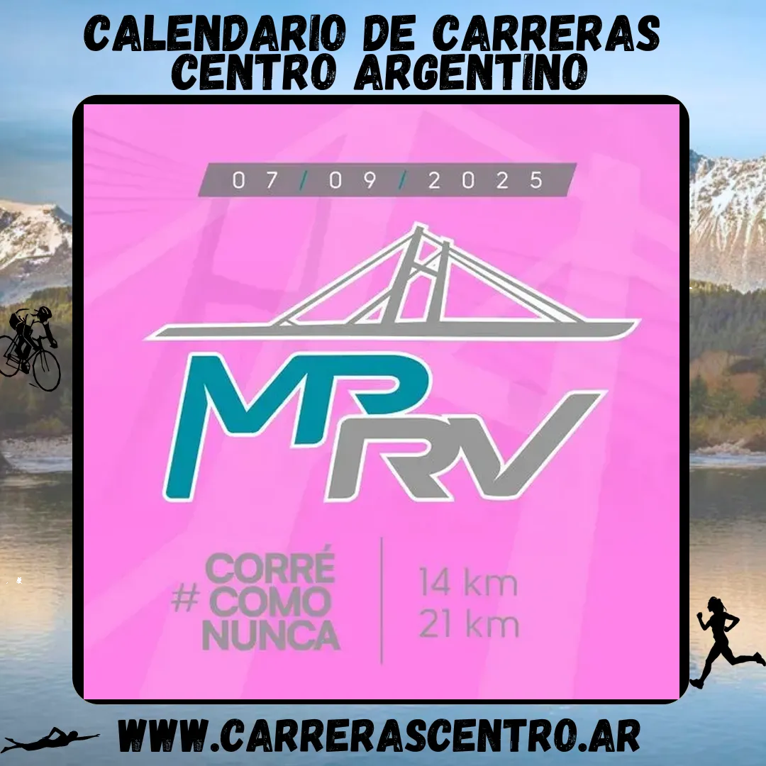 Flyer de Maratón del Puente Rosario-Victoria 2025