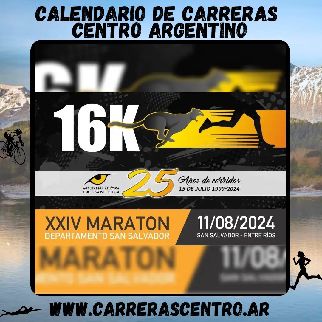 Flyer de Maratón Departamento San Salvador 2024