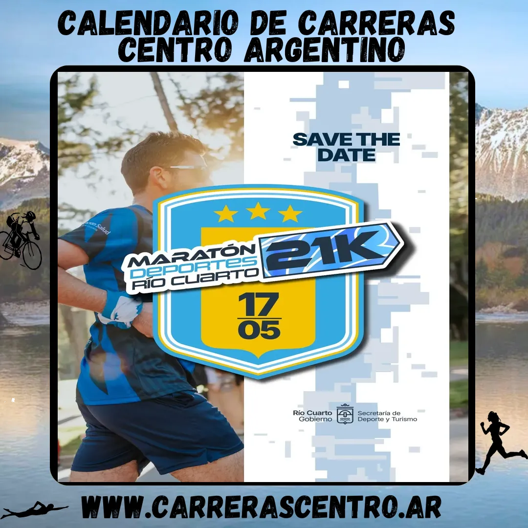 Flyer de Maratón Deportes Río Cuarto 2026