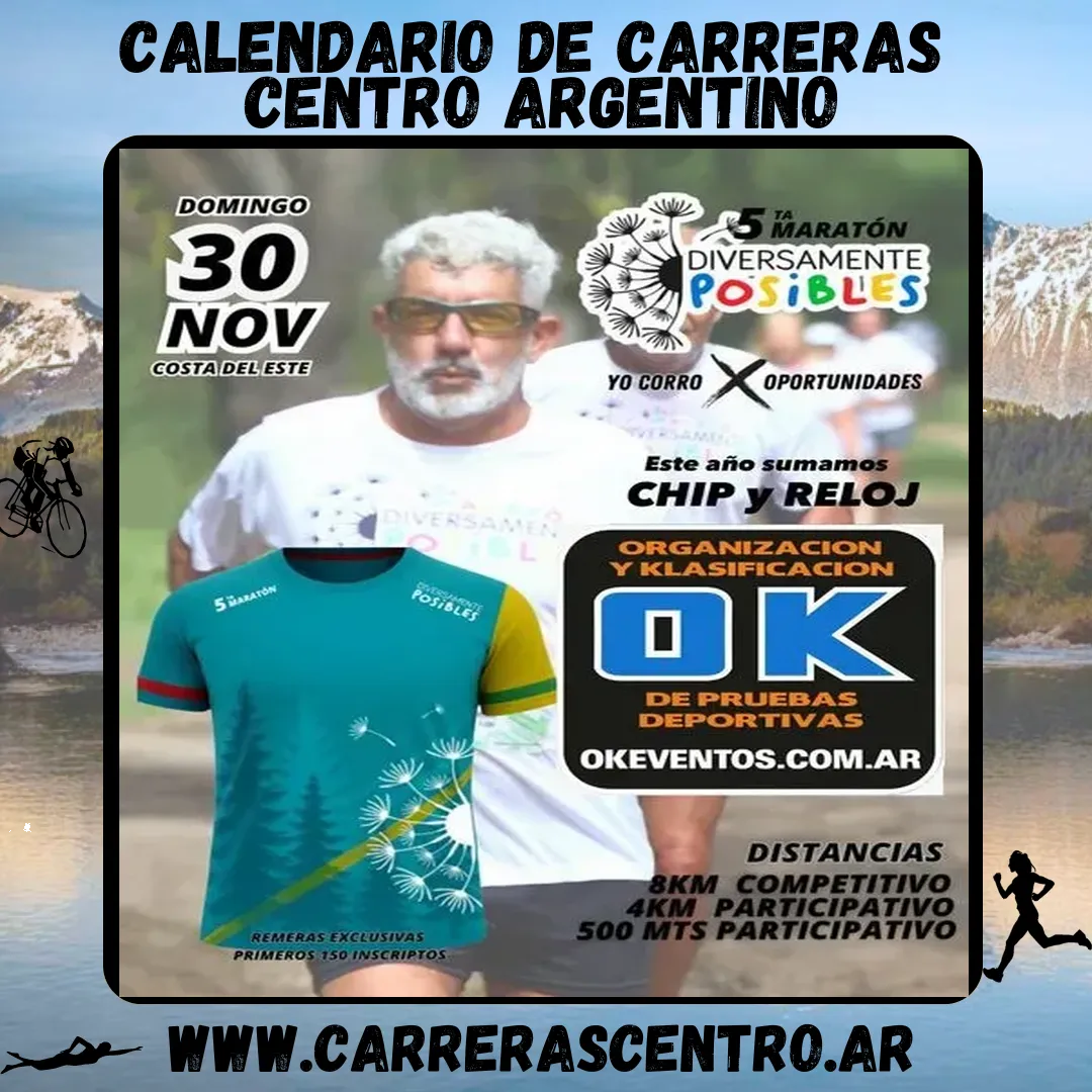 Flyer de Maratón Diversamente Posibles 2025