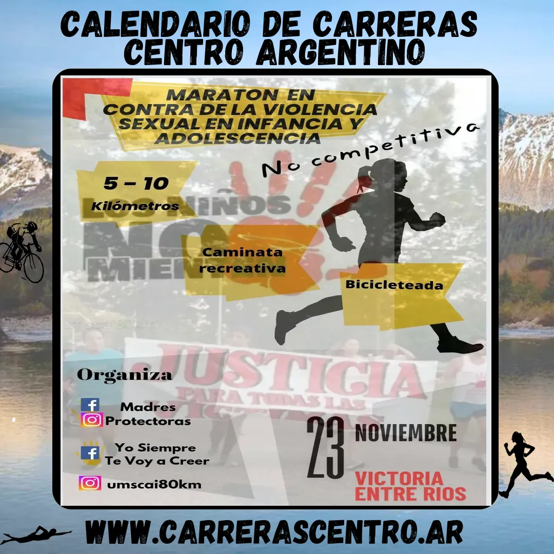 Flyer de Maratón en Contra de la Violencia Sexual en Infancia y Adolescencia 2024