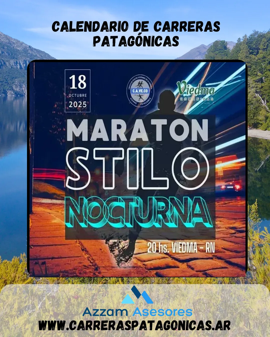 Flyer de Maratón Estilo Nocturna 2025