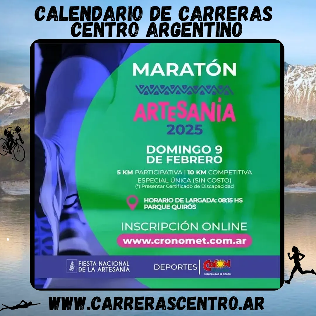 Flyer de Maratón Fiesta Nacional de la Artesanía 2025