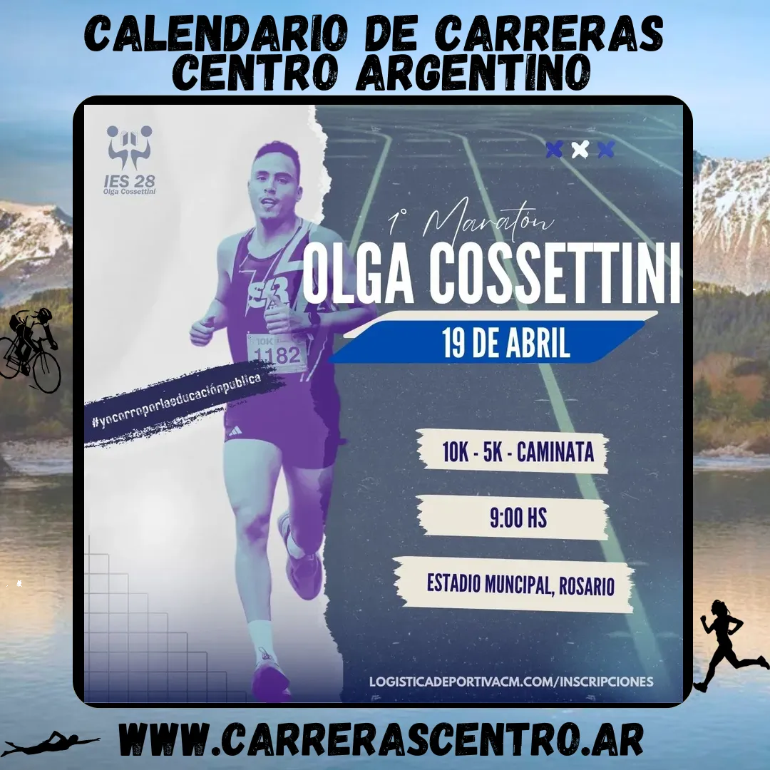 Flyer de Maratón Instituto Olga Cossettini 2026