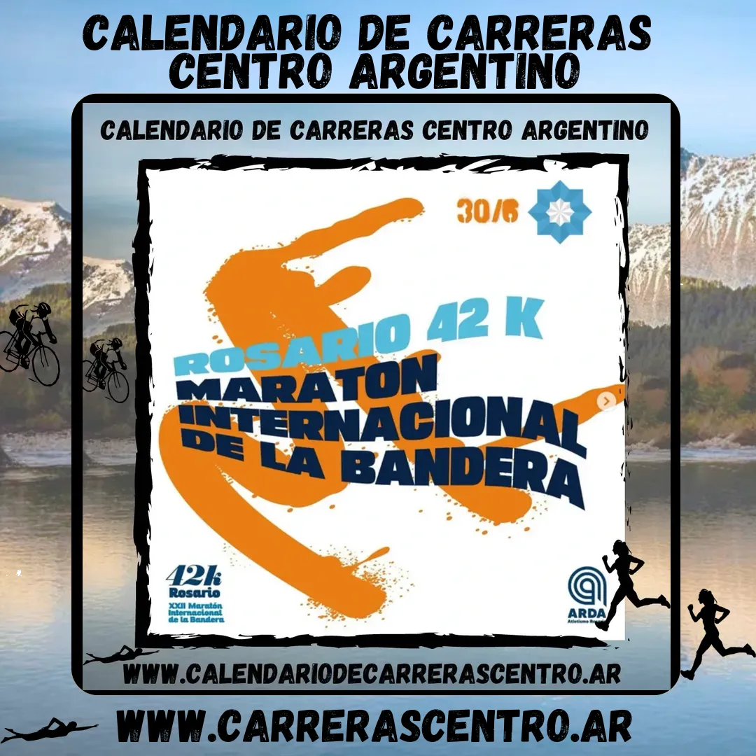 Flyer de Maratón Internacional de la Bandera 2024