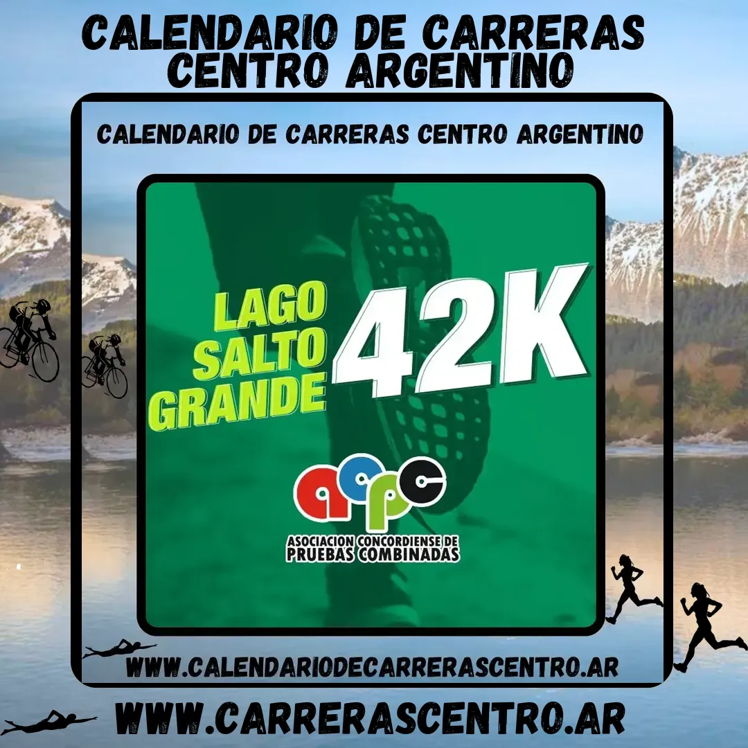 Flyer de Maratón Lago Salto Grande 2024