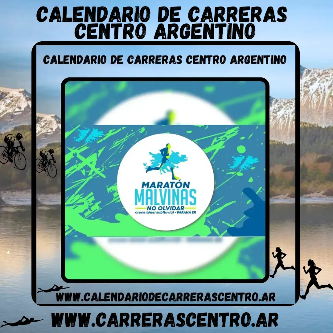 Flyer de Maratón Malvinas NO Olvidar 2024