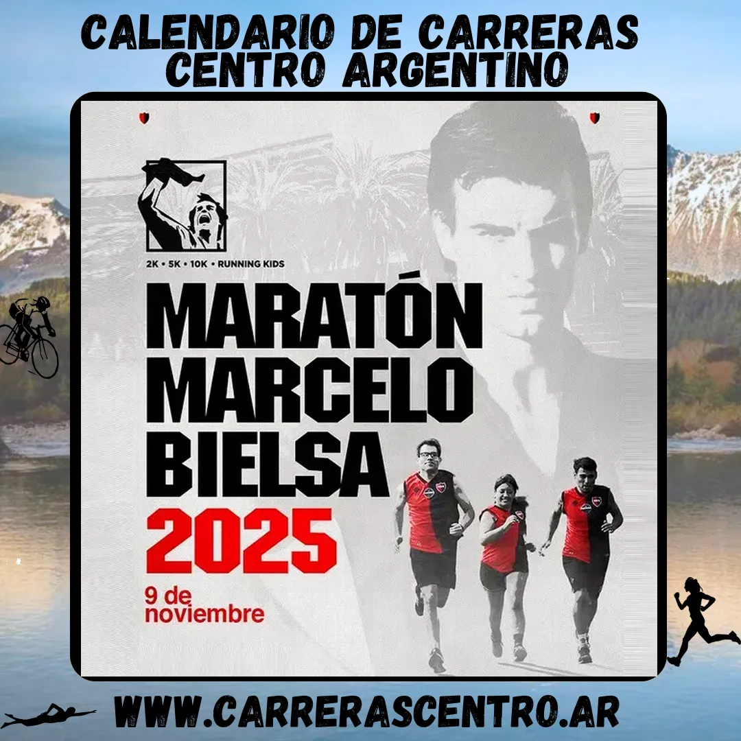 Flyer de Maratón Marcelo Bielsa 2025