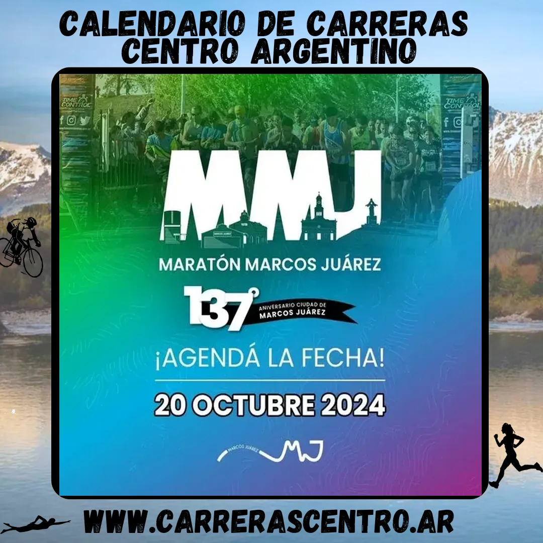 Flyer de Maratón Marcos Juárez 2024